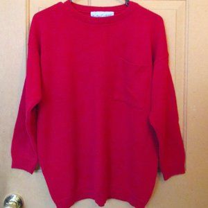 Red Kate Collins sweater. Size large.